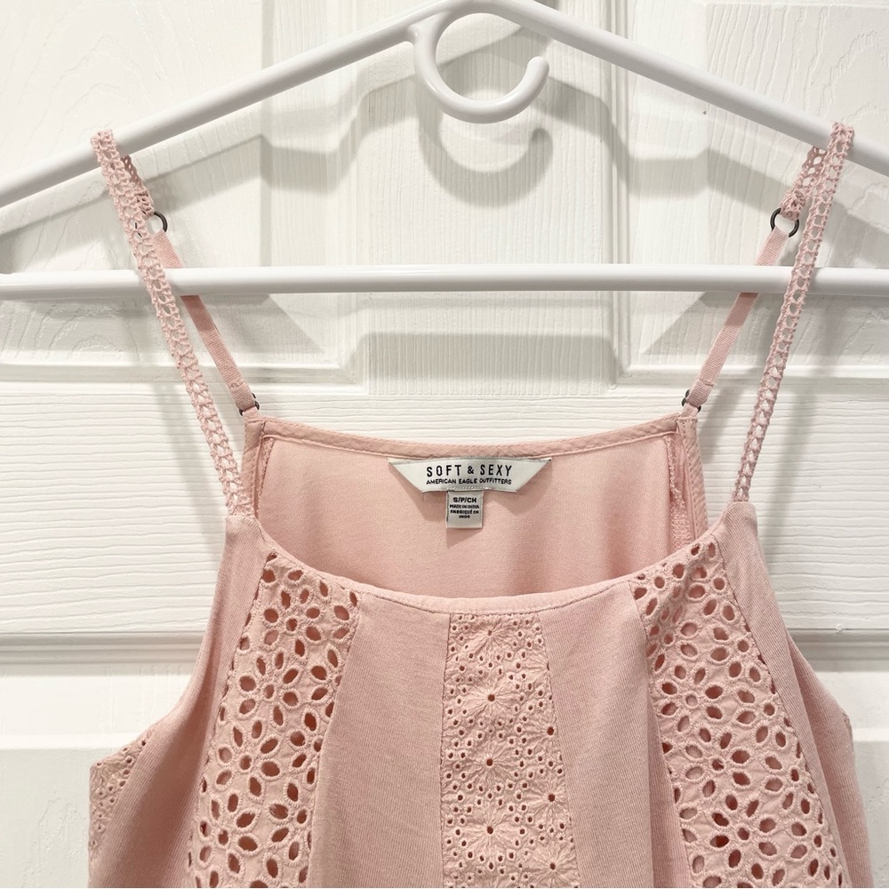 American Eagle Outfitters Soft and Sexy Eyelet Tank Top - Picture 3 of 16